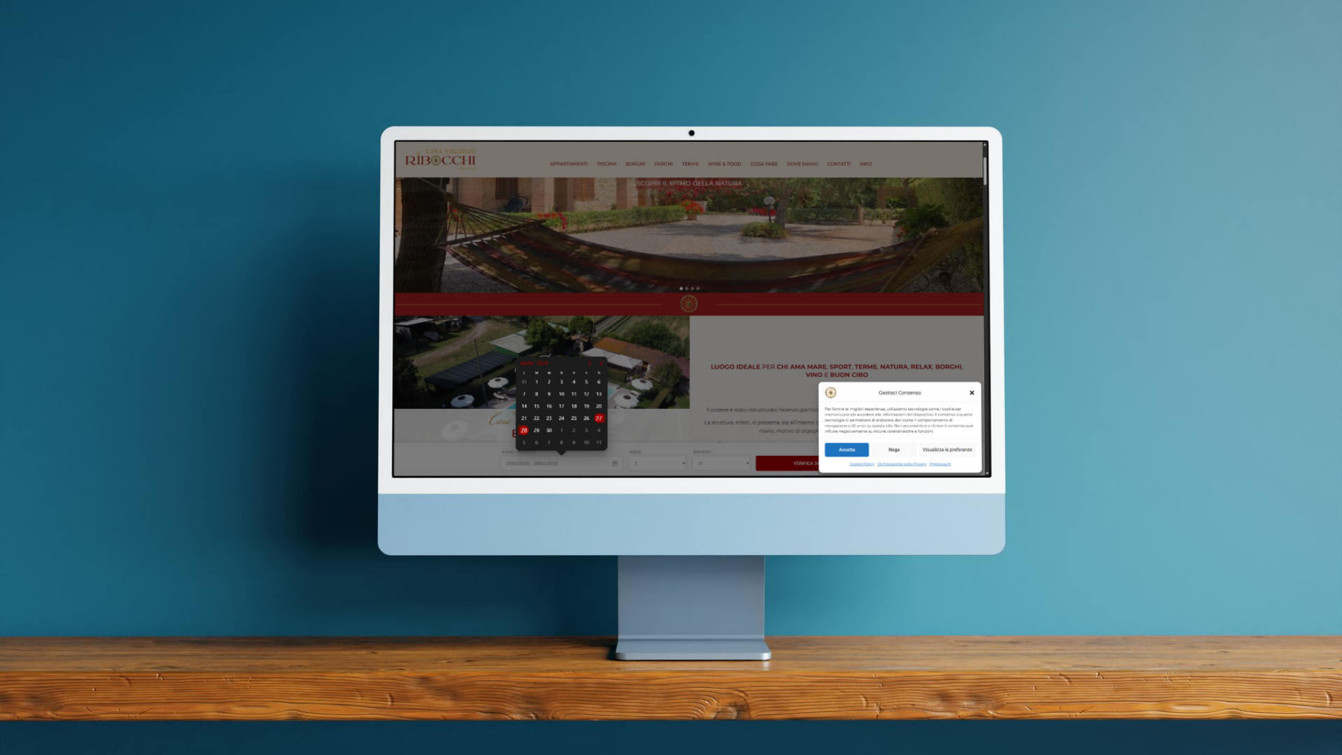 Progetto sito web per Casa Vacanze Ribocchi
